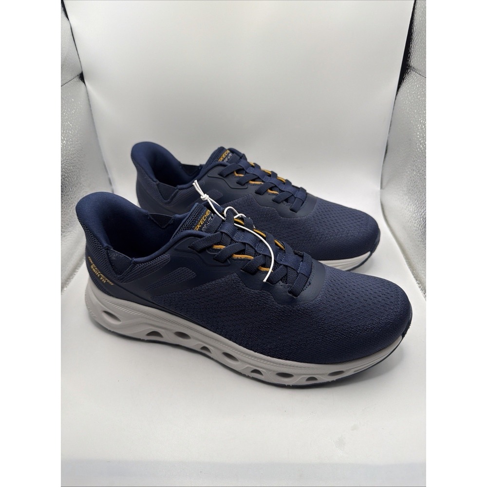Skechers Hands Free Swift Fit Glide Step Mens 10.5 Navy Athletic Shoes. New - Picture 2 of 9